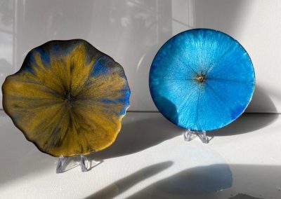 Untersetzer Türkis-Gold