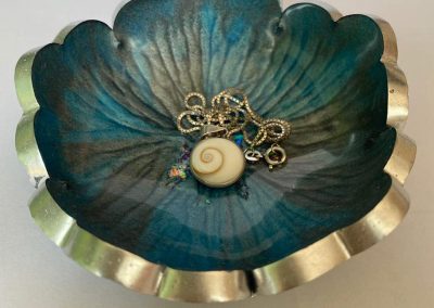 Schmuckschale Türkis-grau