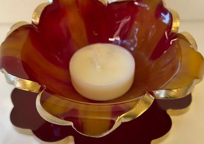 Kerzenhalter Rote Blüte