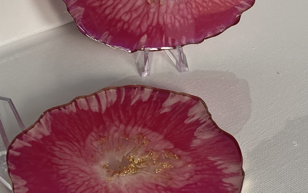 Untersetzer Pink-Weiß