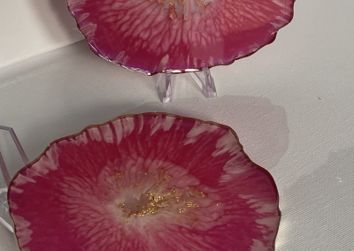 Untersetzer Pink-Weiß