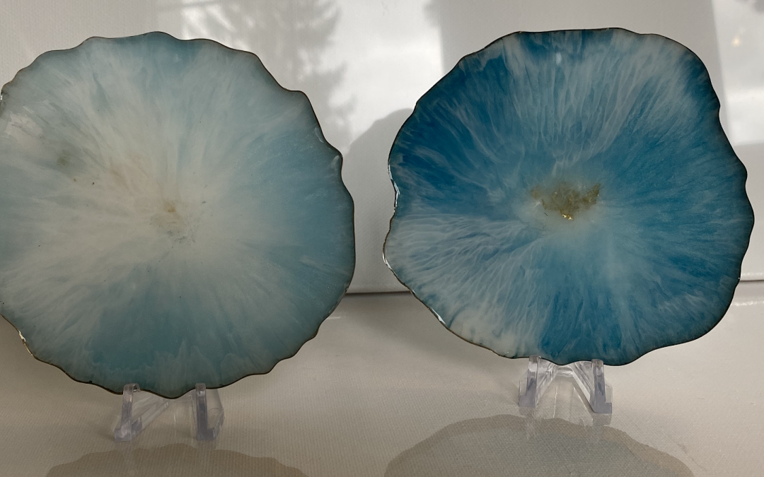 Untersetzer Türkis-Weiß