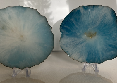 Untersetzer Türkis-Weiß