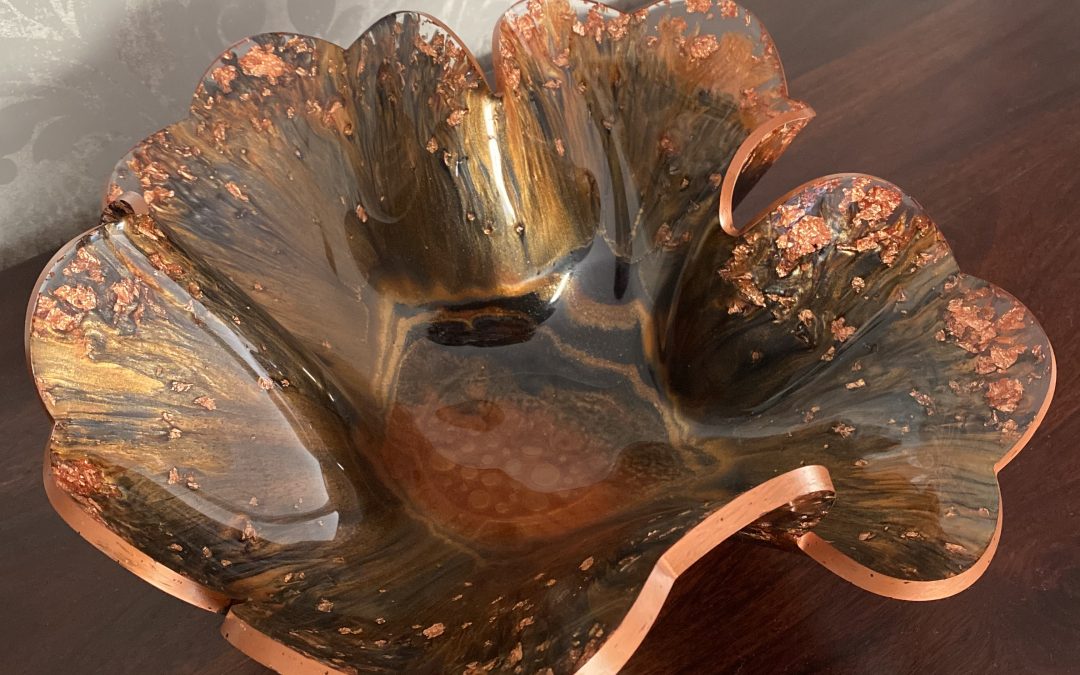 Dekoschale Kupfer-Schwarz