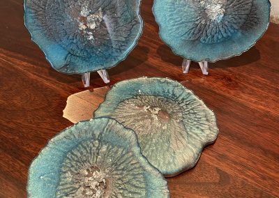 Untersetzer Türkis-Grau