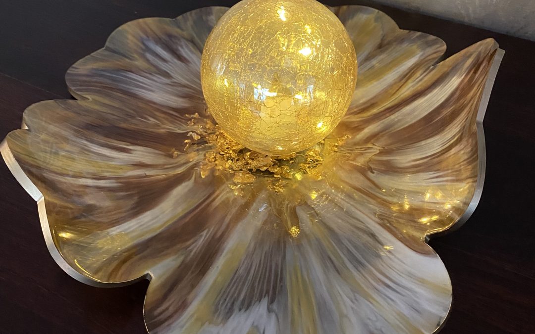 Dekoschale Braun-Gold