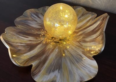 Dekoschale Braun-Gold