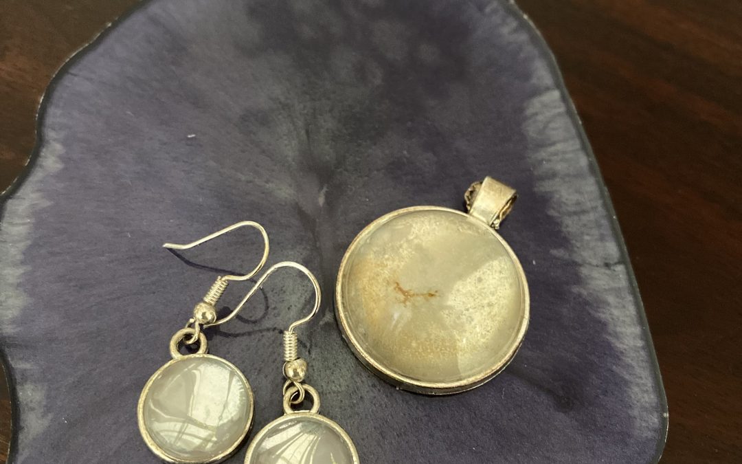 Ohrringe Transparent-Silber