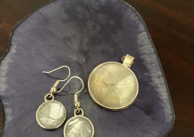 Ohrringe Transparent-Silber