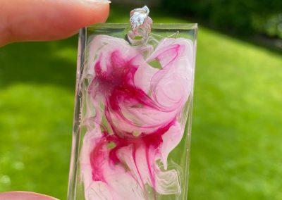 Kettenanhänger Transparent Pink