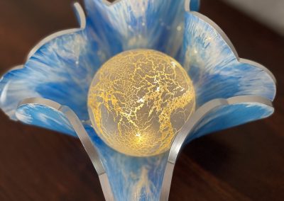 Dekoschale Blau-Weiß