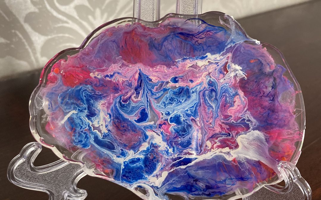 Untersetzer Transparent Blau-Pink