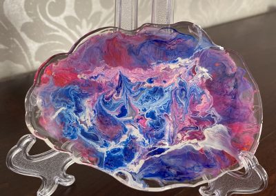 Untersetzer Transparent Blau-Pink