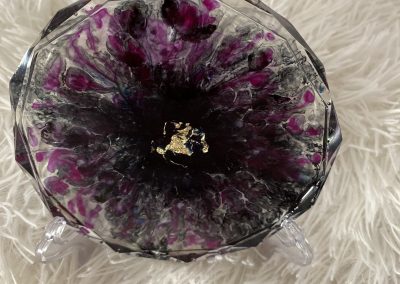 Untersetzer Transparent Schwarz-Pink