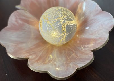 Dekoschale Rosa-Weiß