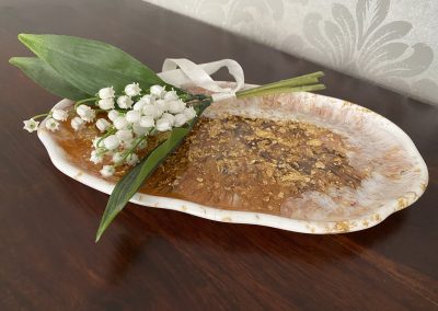 Dekoschale Gold-Weiß