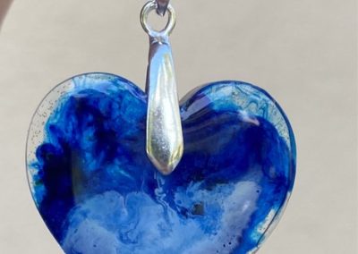 Kettenanhänger Blaues Herz