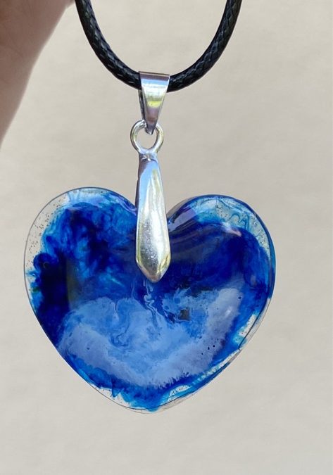 Kettenanhänger Blaues Herz